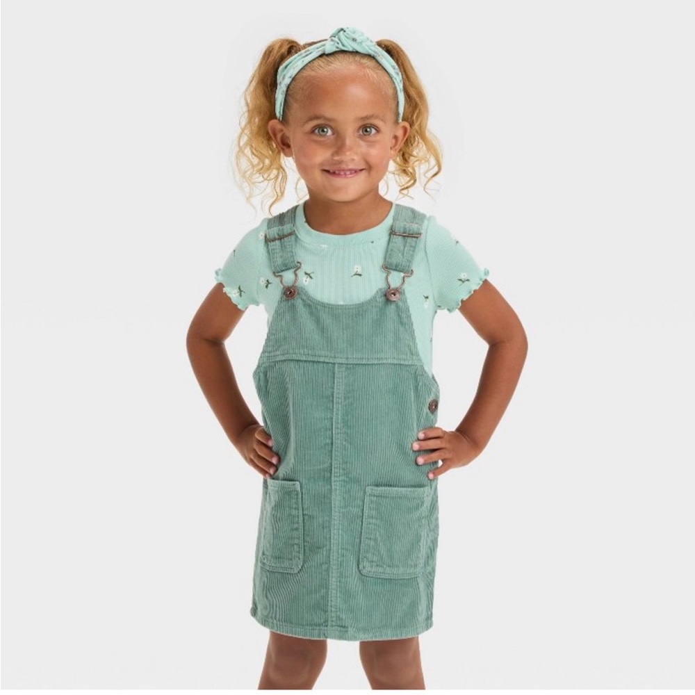 OshKosh B'gosh Carters Toddler Girls' Corduroy Skirtall - Olive Green 2t NWT